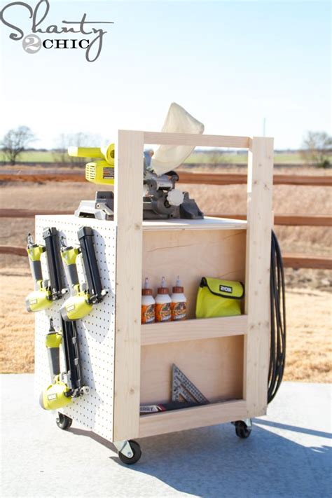 A flat painting surface is the key to refinishing kitchen cabinets. DIY Air Compressor Cart | Workshop storage, Tool storage ...