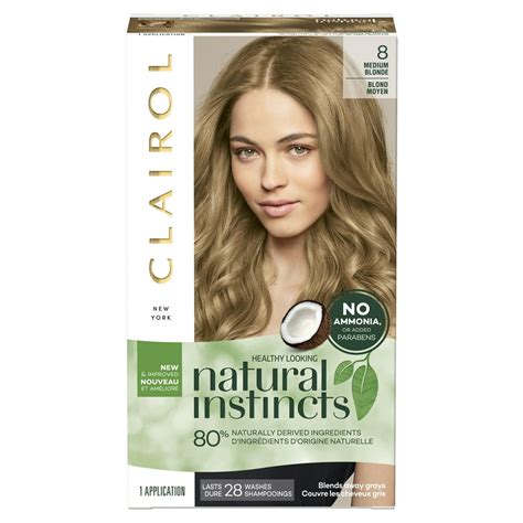 Clairol Natural Instincts Demi Permanent Hair Color Crème 8 Medium Blonde 1 Application