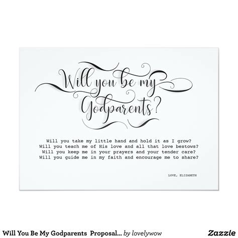 Will You Be My Godparents Proposal Card Zazzle God Parents