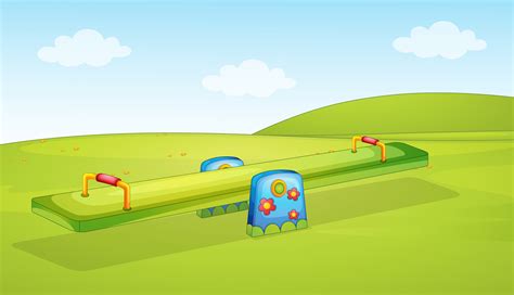 A Seesaw Playground Background 417884 Vector Art At Vecteezy