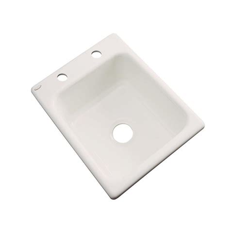 Here, the ratio is important, as vinegar is acidic and high concentrations might damage the sink. Crisfield Drop-In Acrylic 17 in. 2-Hole Single Bowl Prep ...