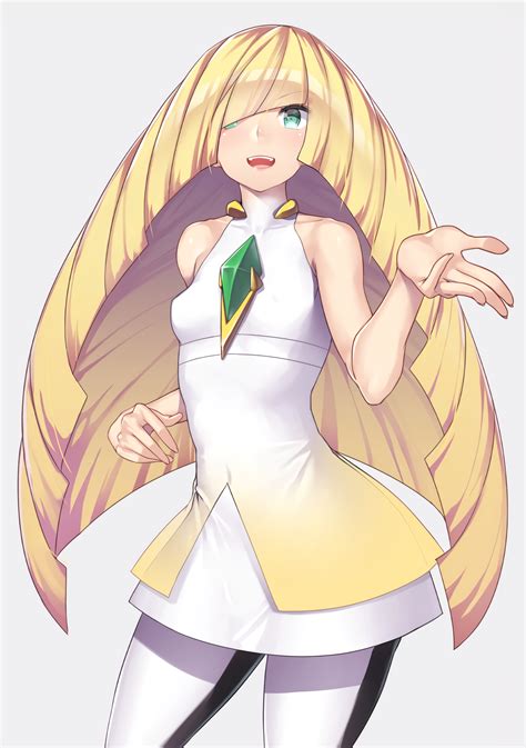 Blonde Long Hair Green Eyes Nagase Haruhito Pokémon Lusamine Anime Girls 1388x1972