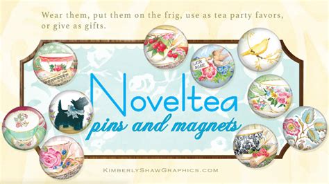 Tea Pins Tea Party Favors Paint Cards