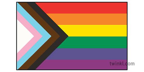 Progress Pride Flag Ver 1 Illustration Twinkl