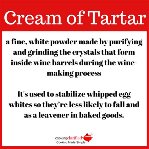 what is cream of tartar cooking clarified