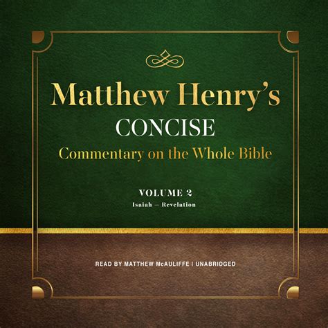 Matthew Henrys Concise Commentary On The Whole Bible Vol 2 Audiobook
