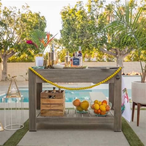 West elm's selection of dinnerware, kitchenware, and serveware features modern designs and colors. Portside Outdoor Bar Island | west elm in 2020 | Outdoor ...