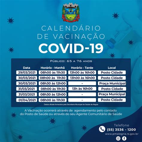 (governo do estado de são paulo/reprodução). Calendário de Vacinação - COVID 19