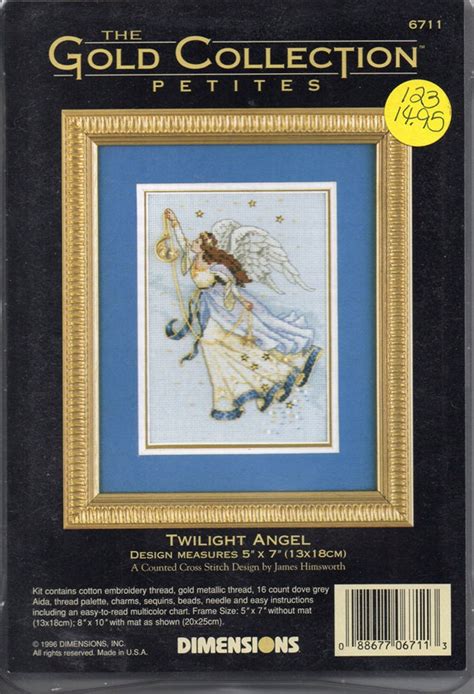 By many names have the shadow realms lurking below been known. Dimensions Counted Cross Stitch Kit Twilight Angel Gold ...