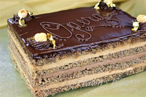 I made it in the evening and chilled it in the fridge overnight. Opera Cake - Gretchens Vegan Bakery
