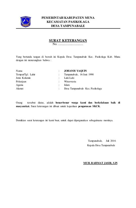 Contoh Surat Keterangan Hasil Usaha - Contoh Surat