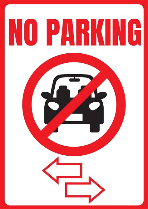 printable  parking signs template images