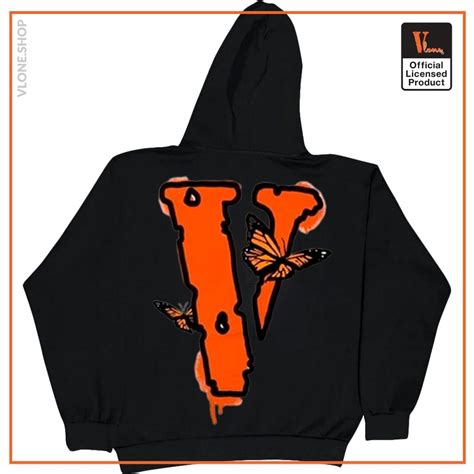 Vlone Hoodies Vlone X Kodak Black Vlonekb Black Hoodie Vl2309 Vlone