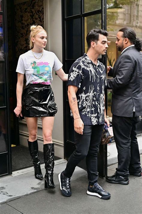 Sophie Turner In Black Mini Skirt And Boots 04 Gotceleb