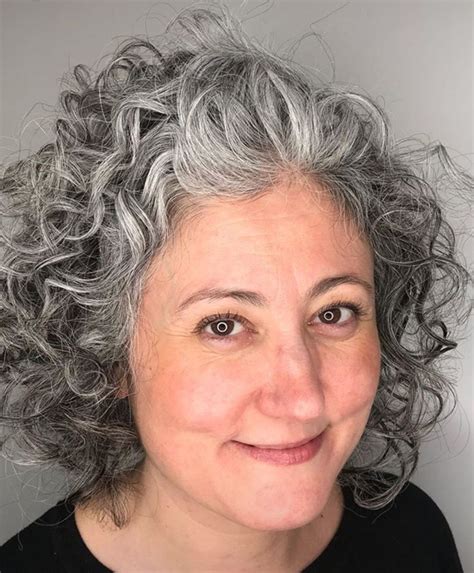 grey curls grey curly hair blending gray hair curly hair women