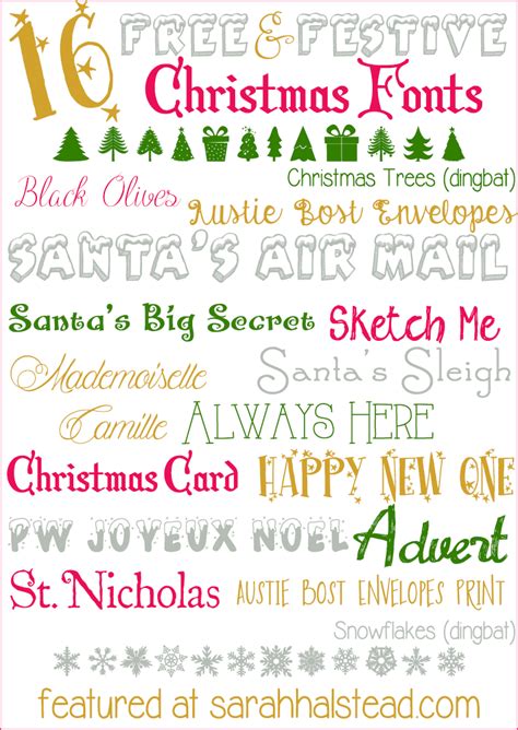 16 Free And Festive Christmas Fonts Sarah Halstead