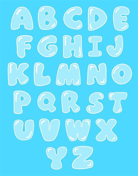 Letras Del Alfabeto De Burbujas 5265042 Vector En Vecteezy