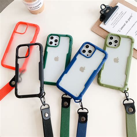 Clear Hybrid Shockproof Hand Strap Case Cover For Iphone 12 Pro Max12