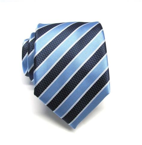 Mens Ties Necktie Navy Blue Periwinkle Blue Stripes Silk Etsy Ties