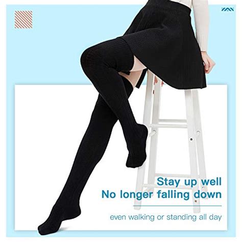 Kayhoma Extra Long Cotton Thigh High Socks Over The Knee High Boot