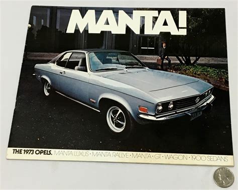 Lot Vintage 1973 Opels Sales Brochure Catalog Manta Luxus Sedans