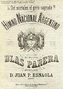 Primero fue denominado marcha patriótica, luego canción patriótica nacional y posteriormente canción patriótica. Partitura del Himno Nacional Argentino hallada en Bolivia.jpg