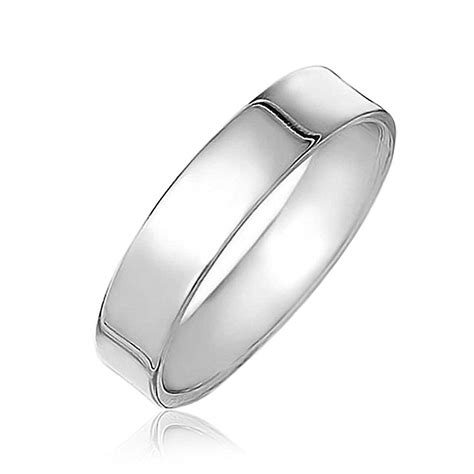 Men's solid 925 sterling silver 1 ct cubic zirconia ring wedding party jewellery. Bling Jewelry Sterling Silver Flat Wedding Band Ring ...
