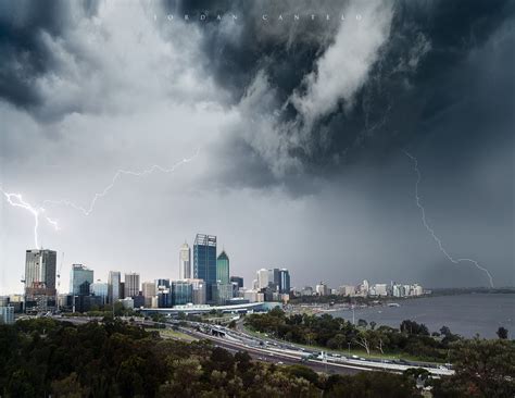 Evil Storm Over Perth Western Australia Pics