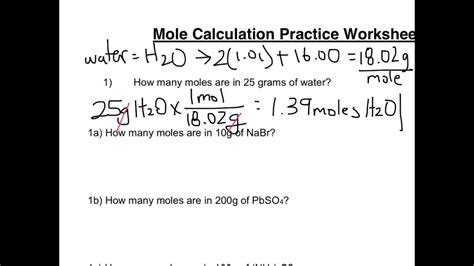 1) how many moles are there in 24.0 grams of. Moles Molecules And Grams Worksheet - Worksheet List