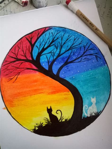 See more ideas about oil pastel drawings, oil pastel, pastel drawing. Day and night 🌃 nature life Oilpastels drawing for ...