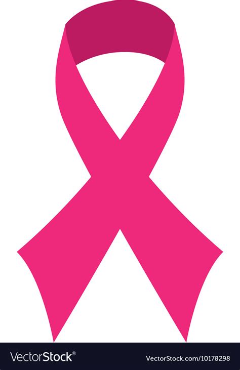 Pink Ribbon Breast Cancer Symbol Icon Royalty Free Vector