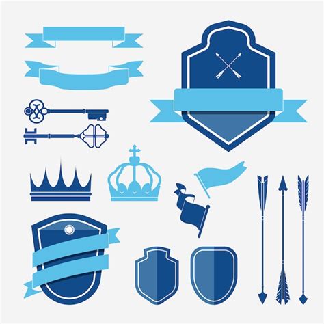 Set Of Label Ornament Vectors Vector Free Download