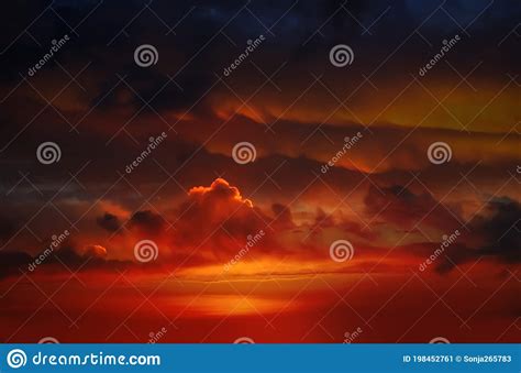 Dramatic Sunset At Cloudy Dramatic Sky Blue Night And Stars Nature