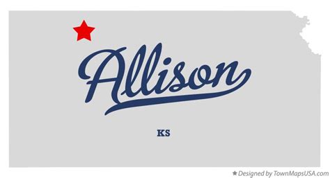 Map Of Allison KS Kansas