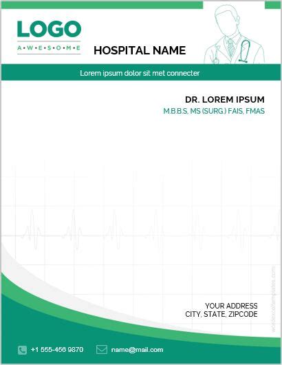 Most people have grown to associate the caduceus with hospitals and health care. 5 Best MS Word Letterhead Templates for Hospitals/Clinics | Word & Excel Templates