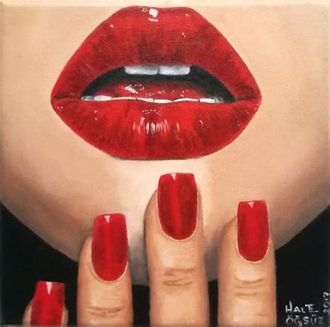 Red Lips Oil Painting Realistic Painting Lips Love Free Etsy Lips Painting Oil Painting