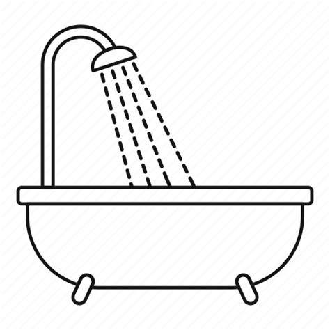 Cartoon Bath With Shower