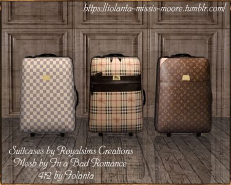 Suitcases Original Textures By Royalsims Creations Original Meshes By