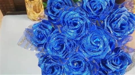 diy satin ribbon flower bouquet how to make ribbon rose bouquet youtube