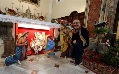 Pictured Priest Replaces Joseph For Same Sex Nativity Scene
