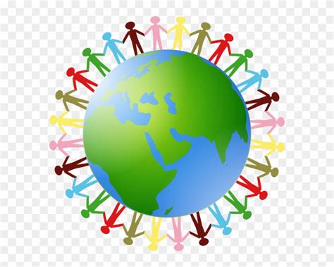 People Holding Hands Around The World Free Transparent Png Clipart