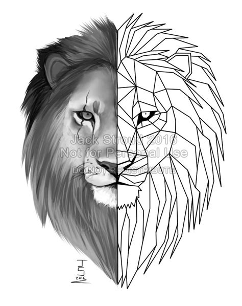 Geometric Lion Tattoo By Petrichorcrown On Deviantart