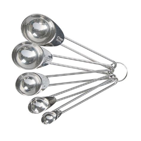 Living And Co Stainless Steel Measure Spoon Set 5 Pack The Warehouse