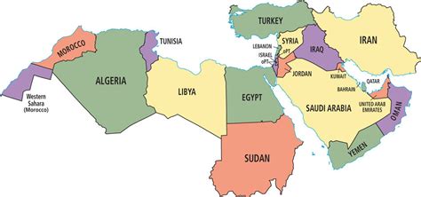 Southwest Asia And North Africa Political Map World Map