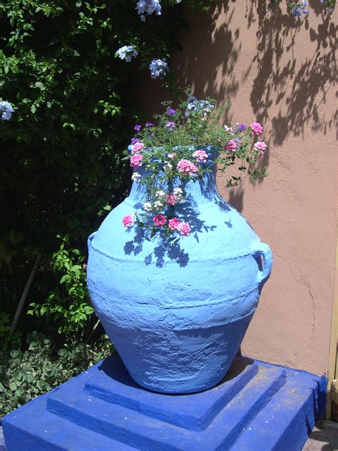 Free Photo Flowers In Blue Pot Blue Flowerpot Flowers Free