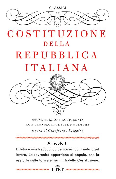 Costituzione Della Repubblica Italiana Libri Utet Libri