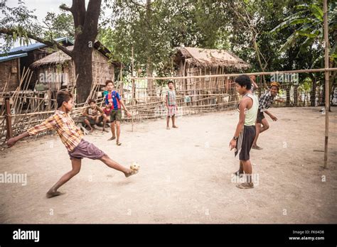 Chinlone Caneball The Traditional Sport Of Myanmar Burma Asia