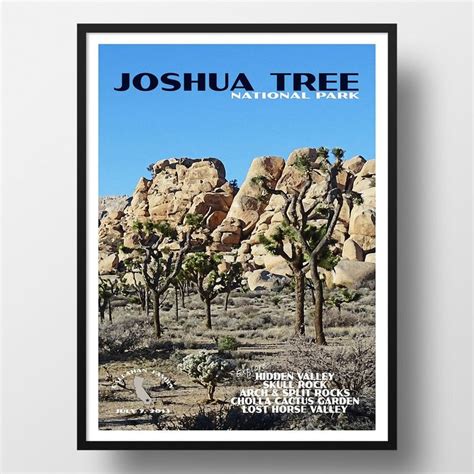 Joshua Tree National Park Poster Joshua Tree Personalized Joshua