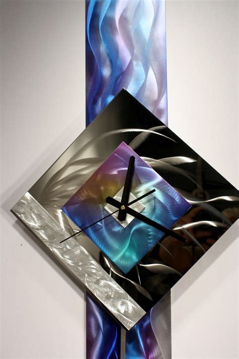 Modern Metal Wall Art Pendulum Clock Abstract Sculpture