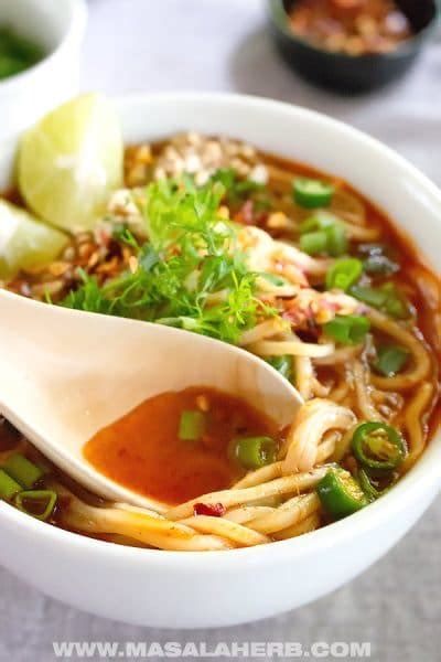 Spicy Thai Noodle Soup Recipe Easy Masala Herb